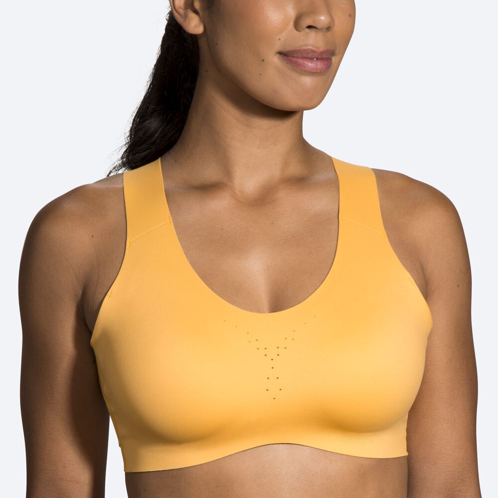 Brooks Dare Crossback Run Bra Kadın Spor Sütyeni Sarı | TR-419608