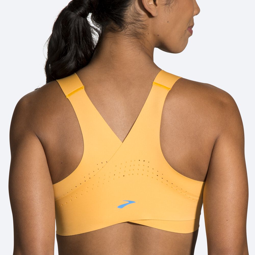 Brooks Dare Crossback Run Bra Kadın Spor Sütyeni Sarı | TR-419608