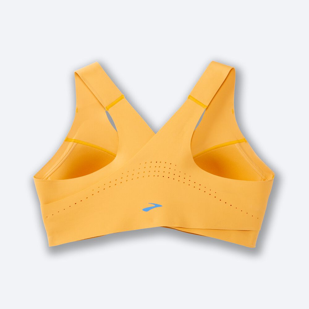 Brooks Dare Crossback Run Bra Kadın Spor Sütyeni Sarı | TR-419608