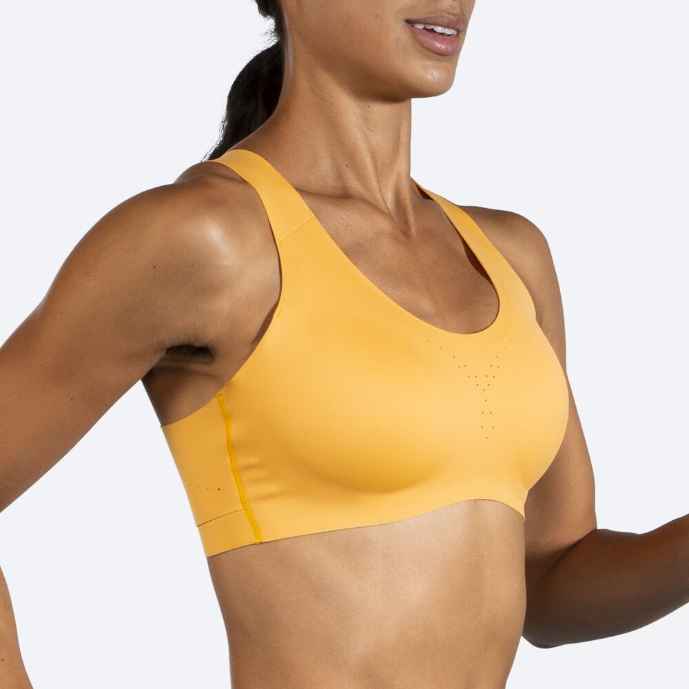 Brooks Dare Crossback Run Bra Kadın Spor Sütyeni Sarı | TR-419608