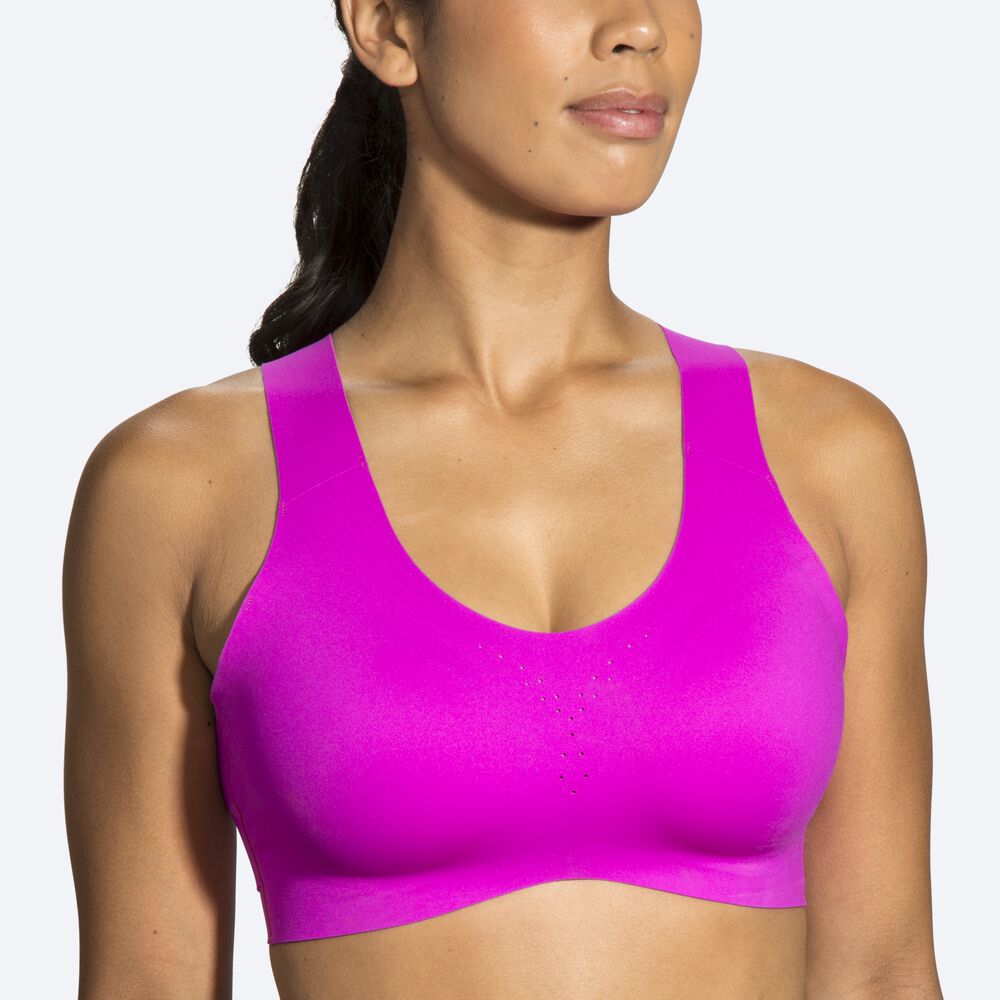 Brooks Dare Crossback Run Bra Kadın Spor Sütyeni Pembe/Mor | TR-547810