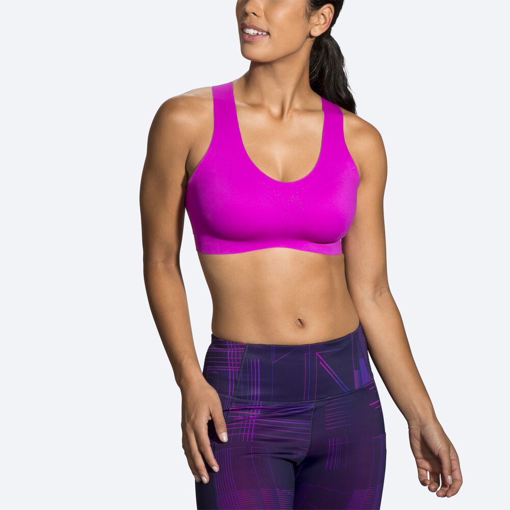 Brooks Dare Crossback Run Bra Kadın Spor Sütyeni Pembe/Mor | TR-547810