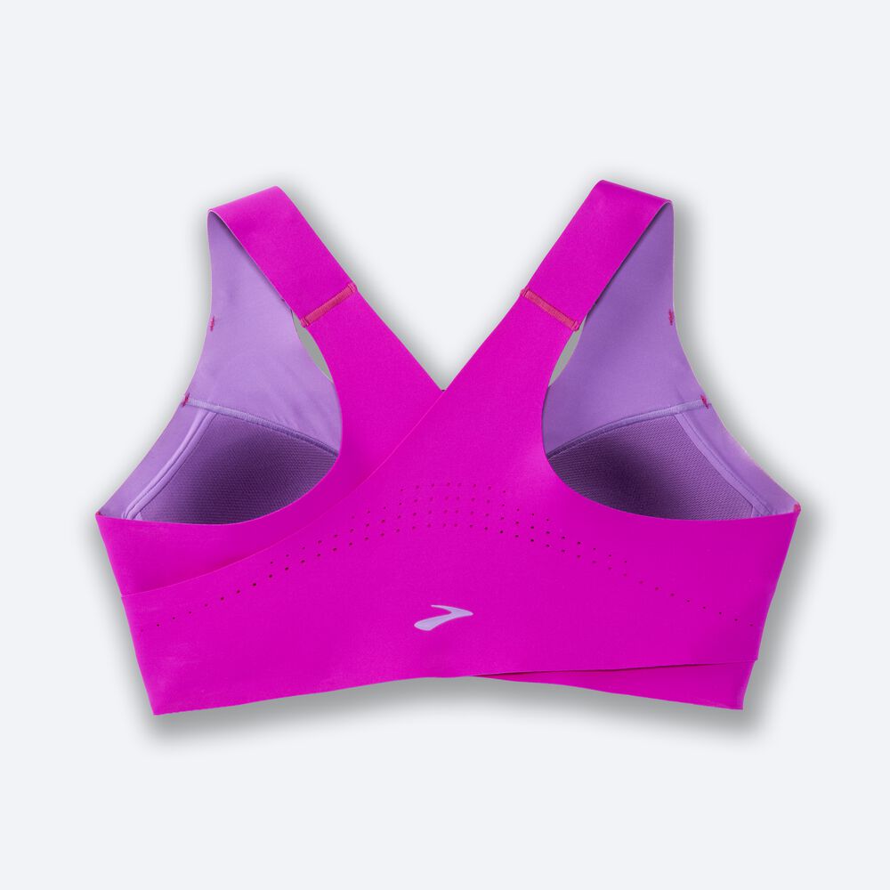 Brooks Dare Crossback Run Bra Kadın Spor Sütyeni Pembe/Mor | TR-547810