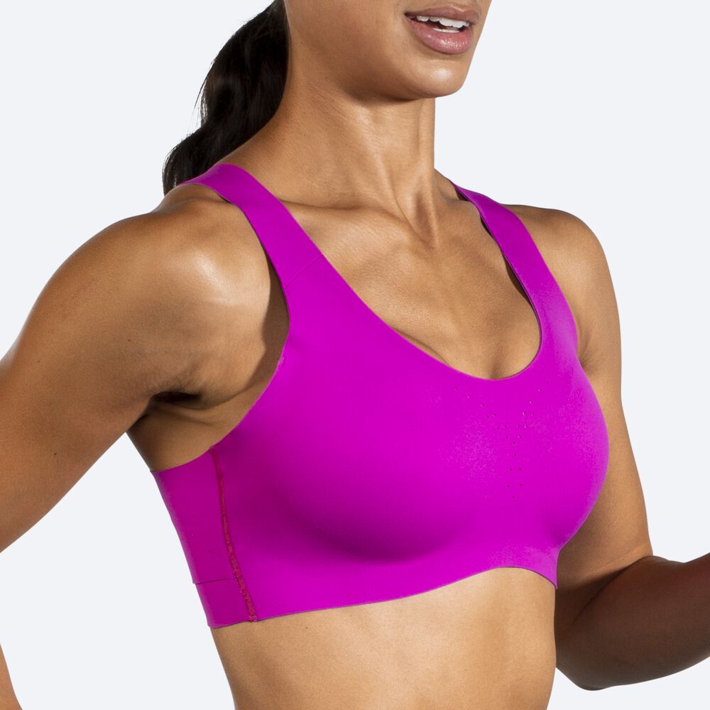 Brooks Dare Crossback Run Bra Kadın Spor Sütyeni Pembe/Mor | TR-547810