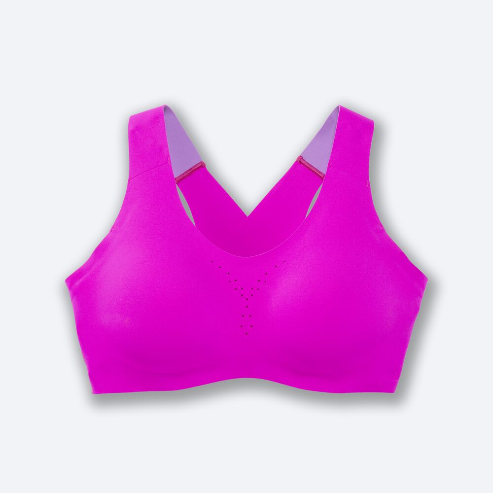 Brooks Dare Crossback Run Bra Kadın Spor Sütyeni Pembe/Mor | TR-547810