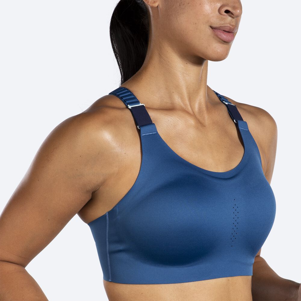 Brooks Dare Racerback Run Bra 2.0 Kadın Spor Sütyeni Mavi/Lacivert | TR-273849