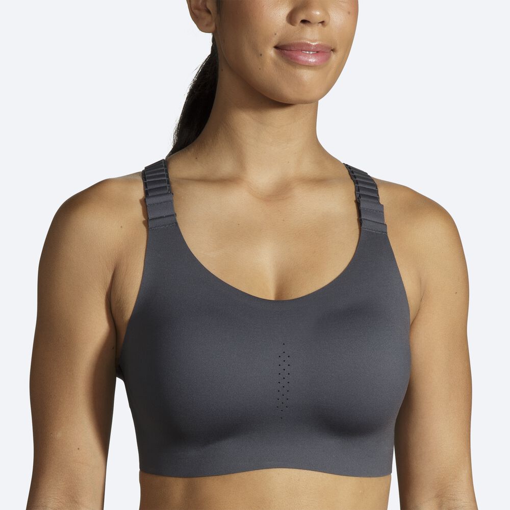 Brooks Dare Racerback Run Bra 2.0 Kadın Spor Sütyeni Gri | TR-932740