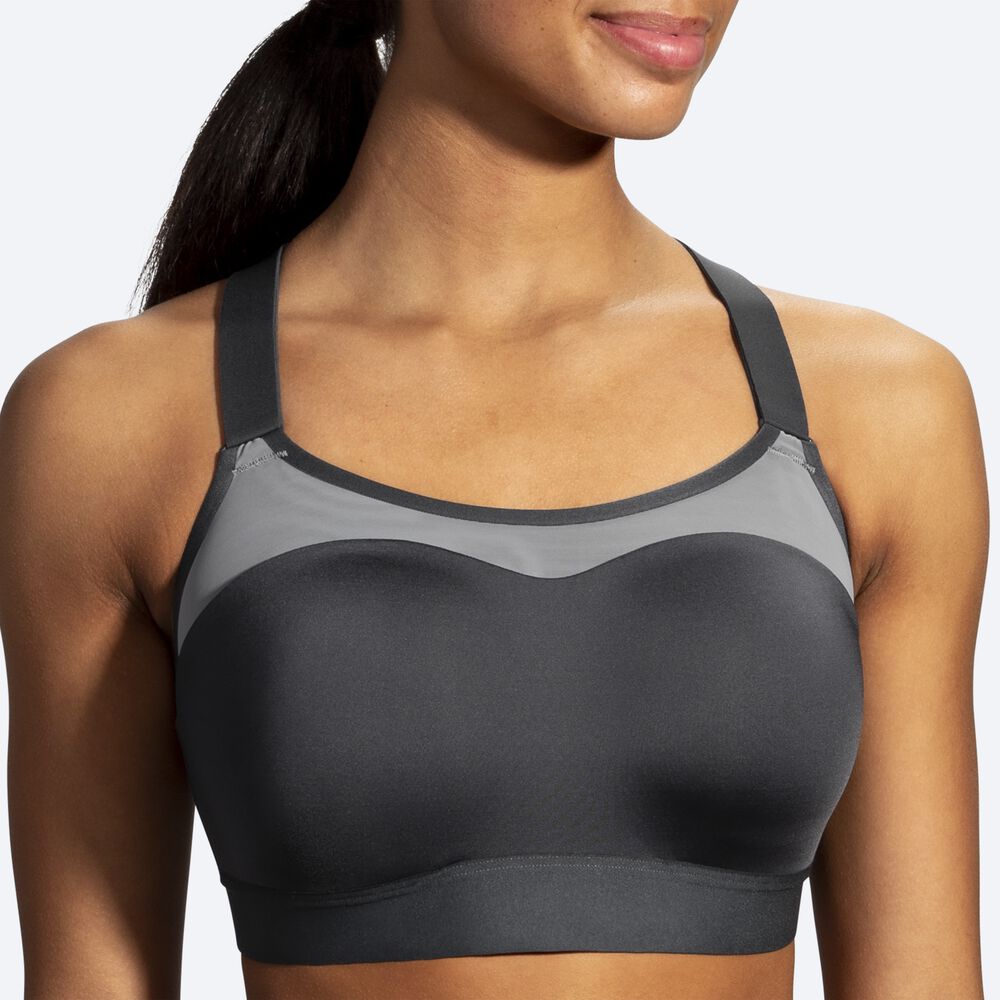 Brooks Dare Racerback Run Bra Kadın Spor Sütyeni Gri | TR-186029