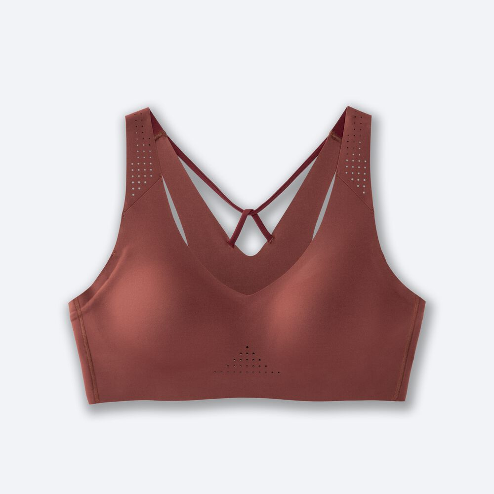 Brooks Dare V Neck Run Bra Kadın Spor Sütyeni / Pembe | TR-098325