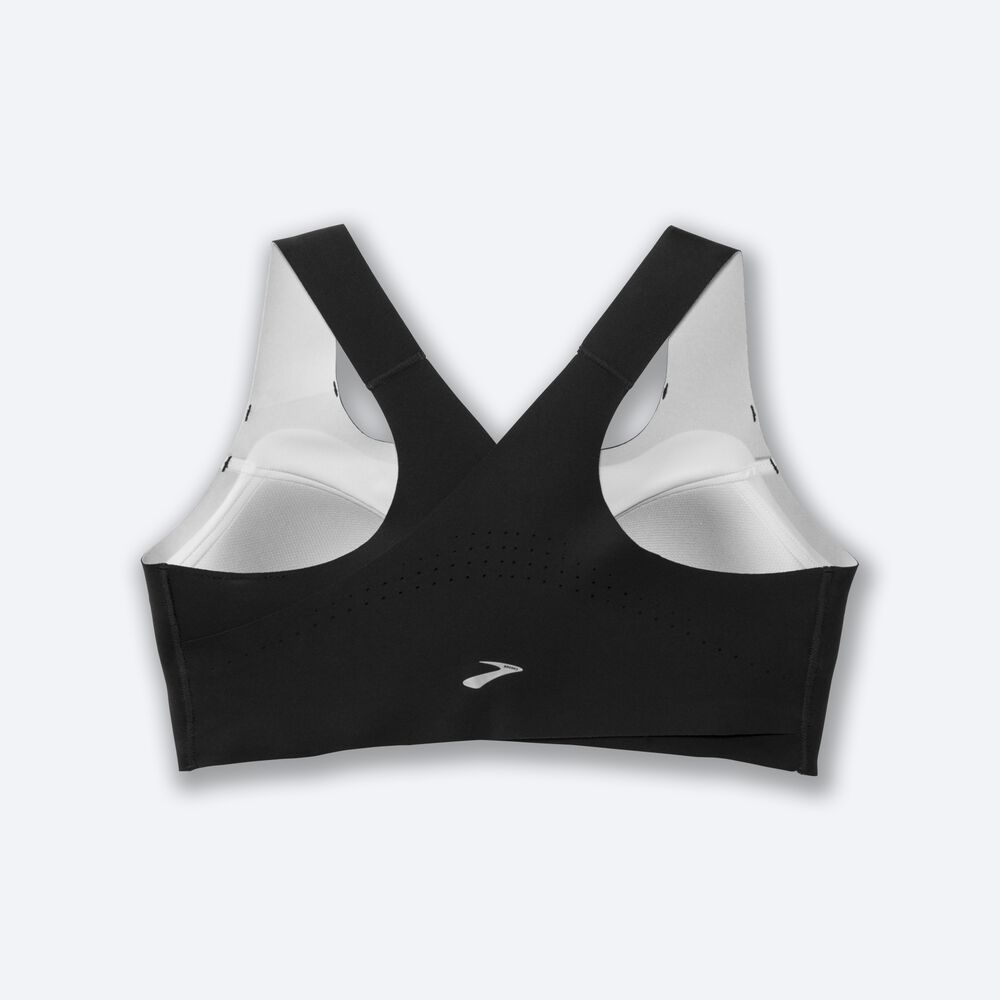 Brooks Dare Zip Run Bra Kadın Spor Sütyeni Siyah | TR-105694