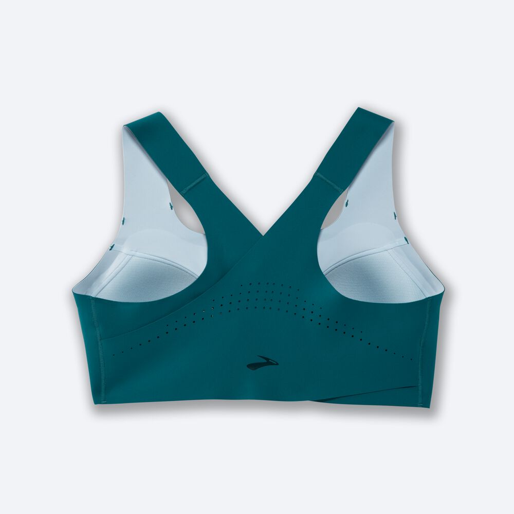 Brooks Dare Zip Run Bra Kadın Spor Sütyeni Mavi | TR-746931