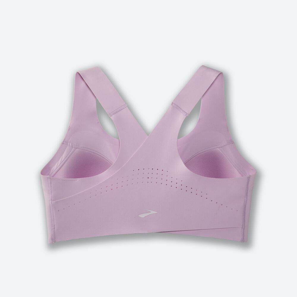 Brooks Dare Zip Run Bra Kadın Spor Sütyeni Mor | TR-948230