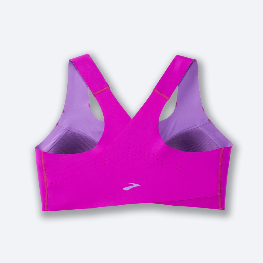 Brooks Dare Zip Run Bra Kadın Spor Sütyeni Pembe/Mor | TR-964021