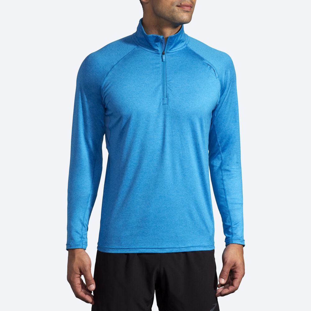 Brooks Dash 1/2 Zip Erkek Ceket Mavi | TR-164237