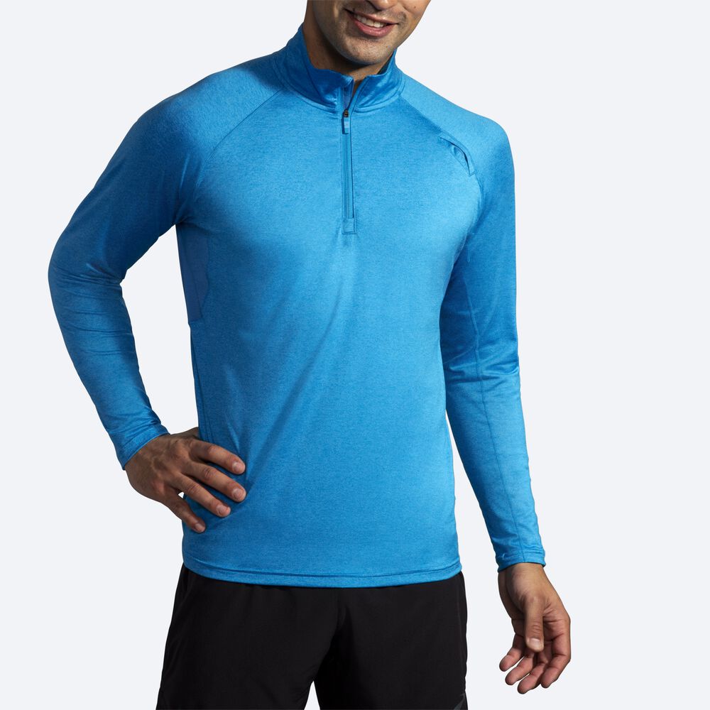 Brooks Dash 1/2 Zip Erkek Ceket Mavi | TR-164237