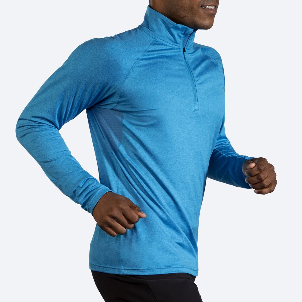 Brooks Dash 1/2 Zip Erkek Ceket Mavi | TR-164237