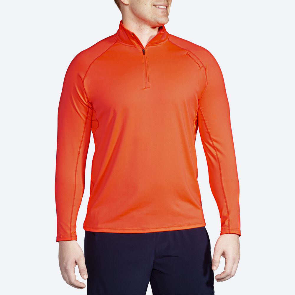 Brooks Dash 1/2 Zip Erkek Ceket Turuncu | TR-798321