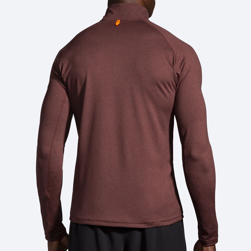 Brooks Dash 1/2 Zip Erkek Ceket Çikolata | TR-372984