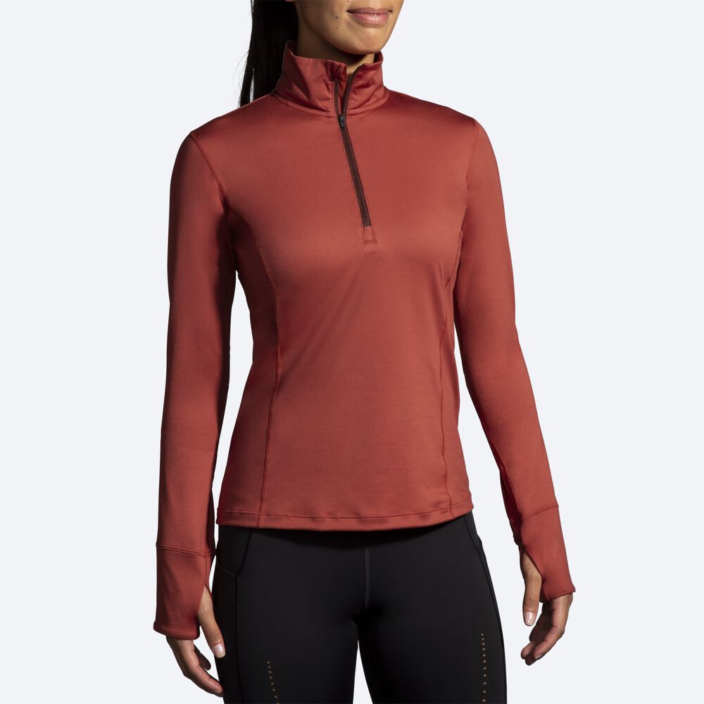 Brooks Dash 1/2 Zip Kadın Ceket Bakır | TR-507318