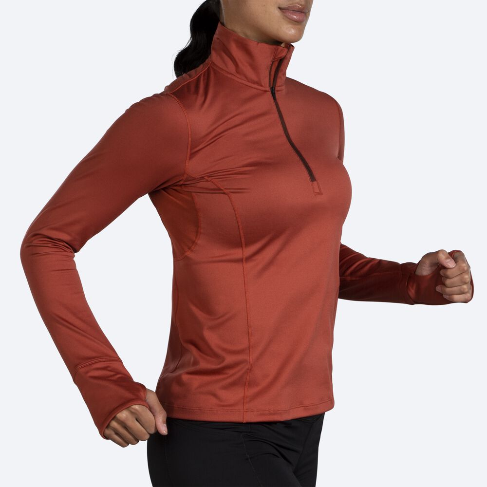 Brooks Dash 1/2 Zip Kadın Ceket Bakır | TR-507318