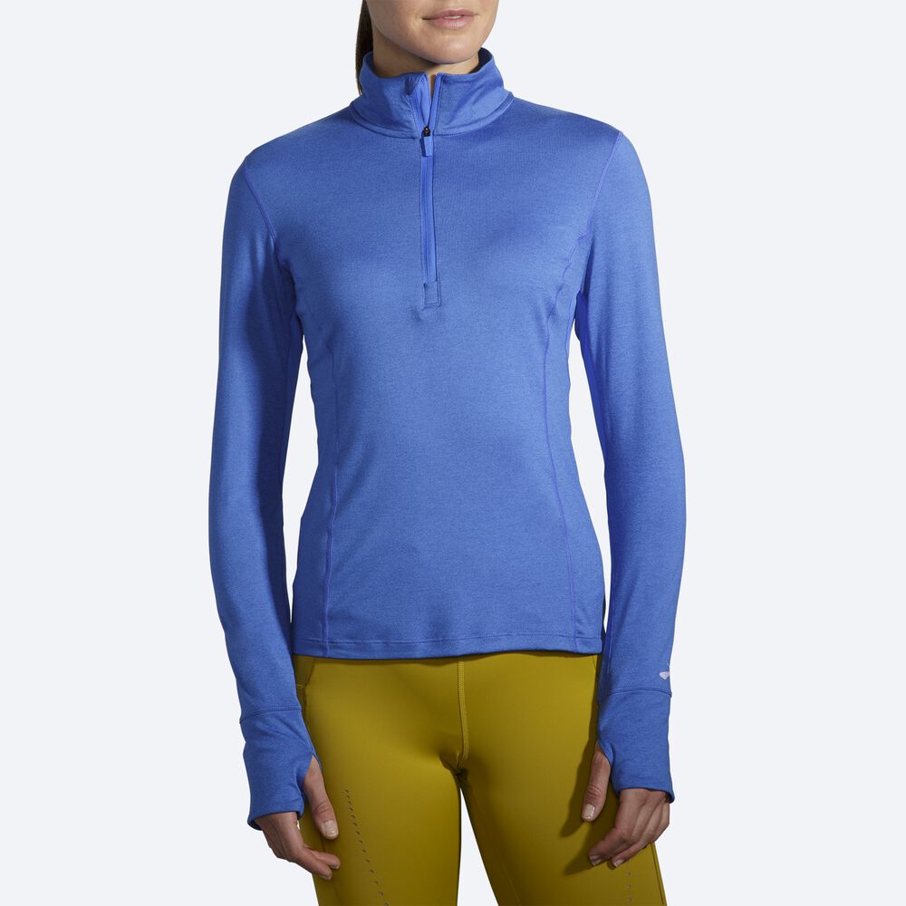 Brooks Dash 1/2 Zip Kadın Ceket Mavi | TR-340692