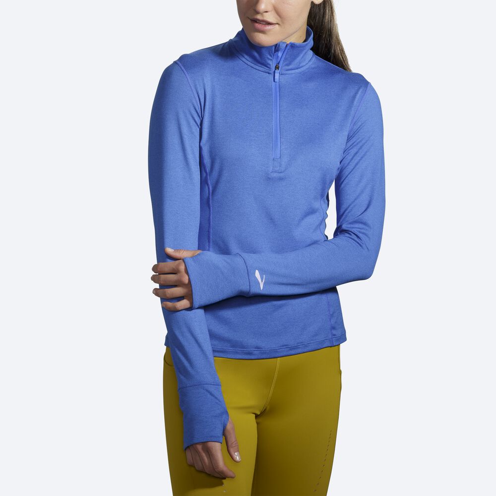 Brooks Dash 1/2 Zip Kadın Ceket Mavi | TR-340692