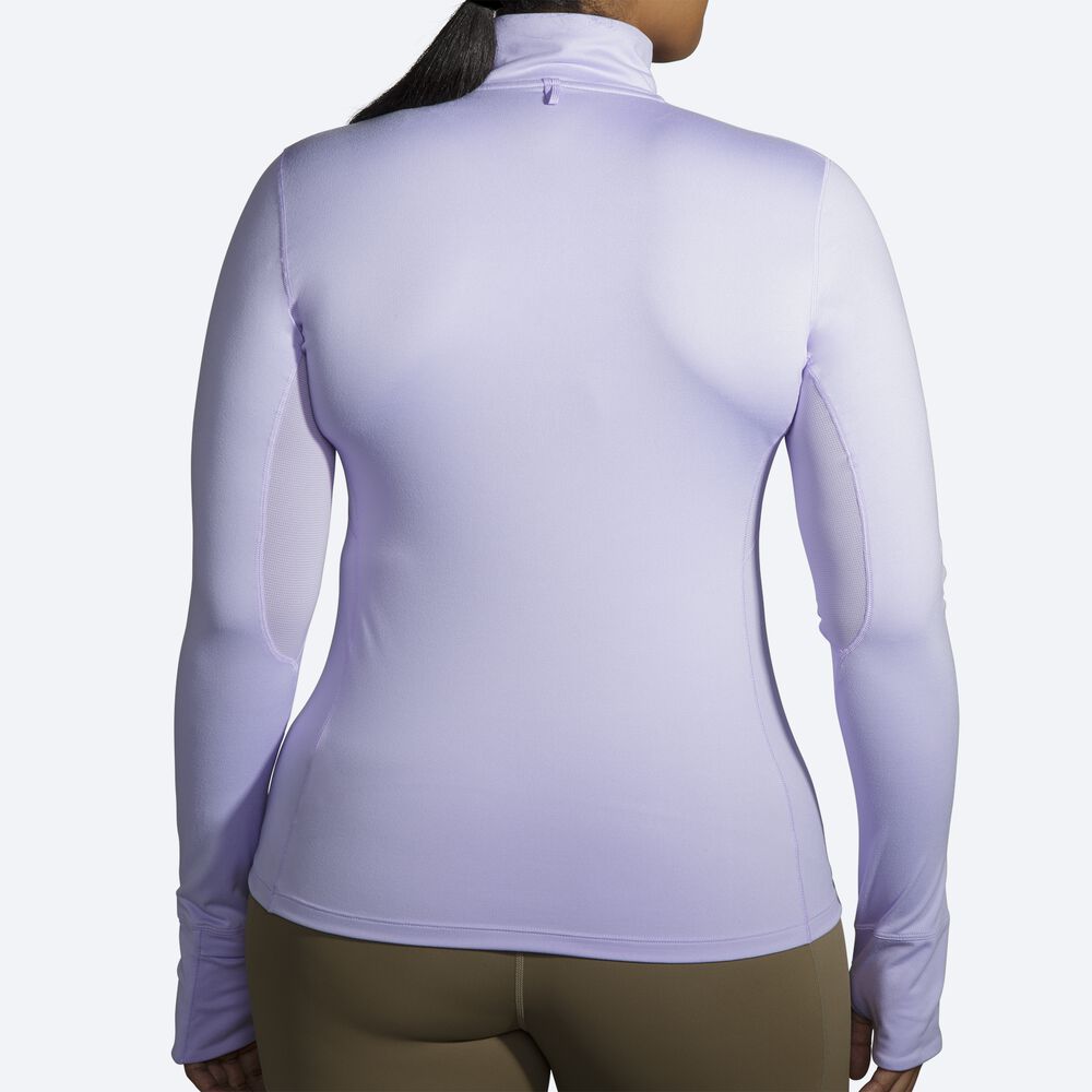 Brooks Dash 1/2 Zip Kadın Ceket Mor Gri | TR-234519