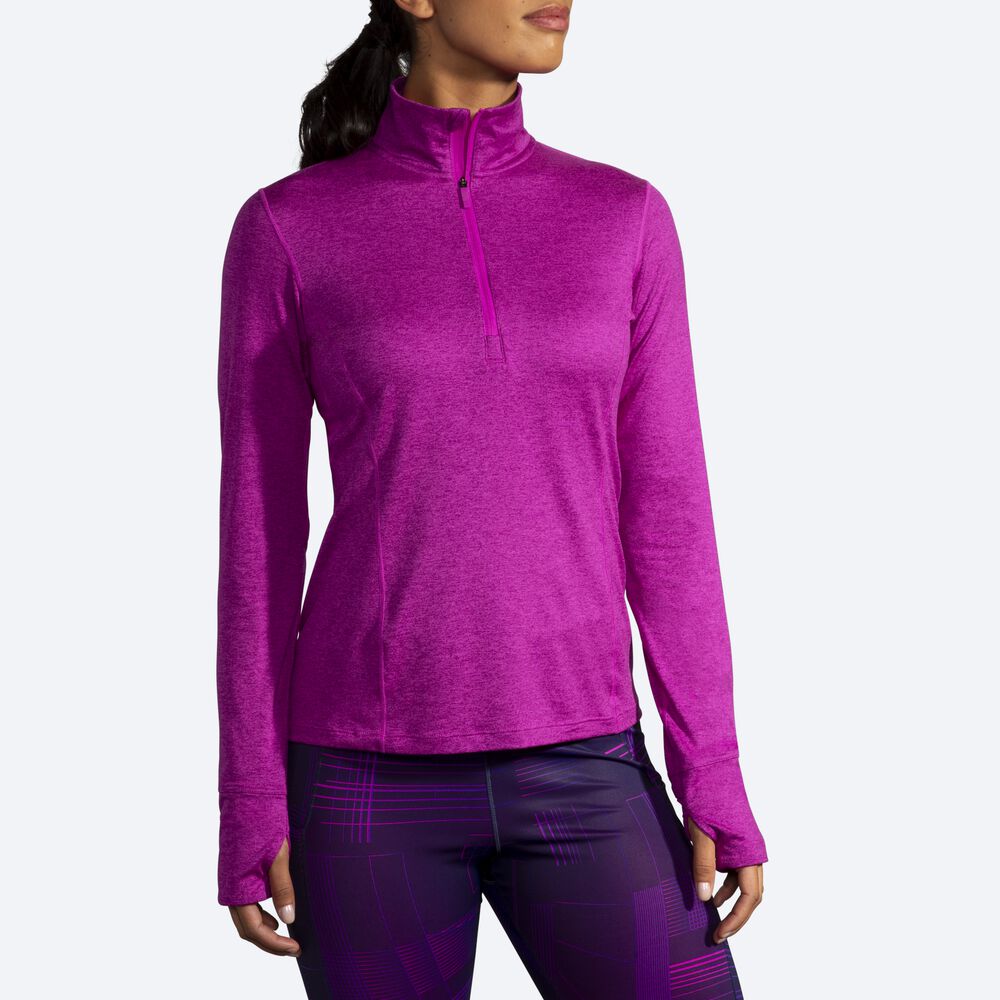 Brooks Dash 1/2 Zip Kadın Ceket Pembe | TR-246193