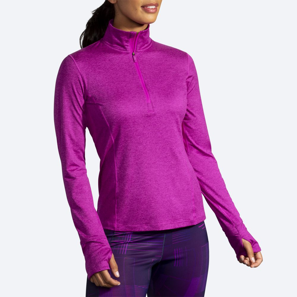 Brooks Dash 1/2 Zip Kadın Ceket Pembe | TR-246193