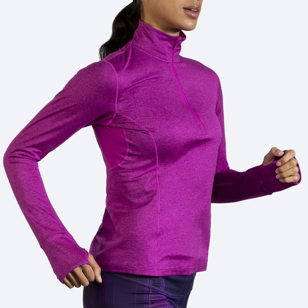 Brooks Dash 1/2 Zip Kadın Ceket Pembe | TR-246193