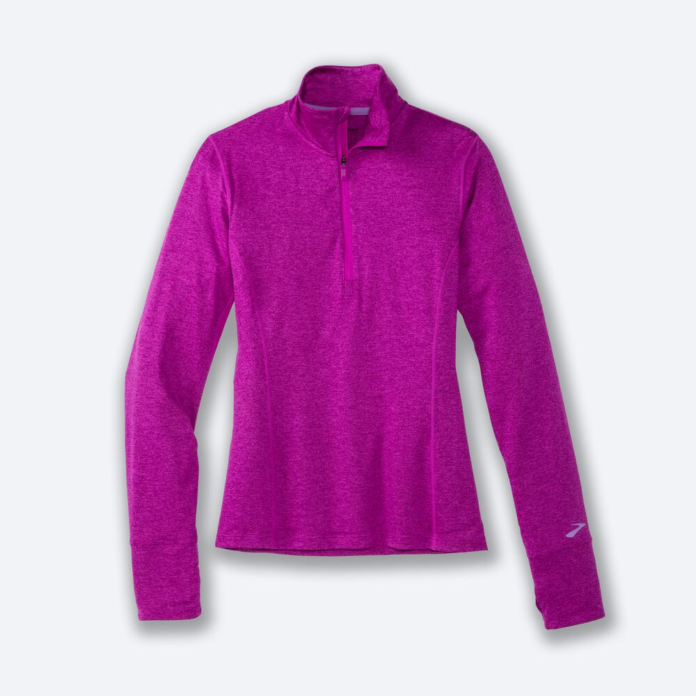 Brooks Dash 1/2 Zip Kadın Ceket Pembe | TR-246193