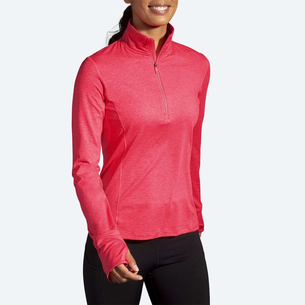 Brooks Dash 1/2 Zip Kadın Ceket Pembe | TR-458230