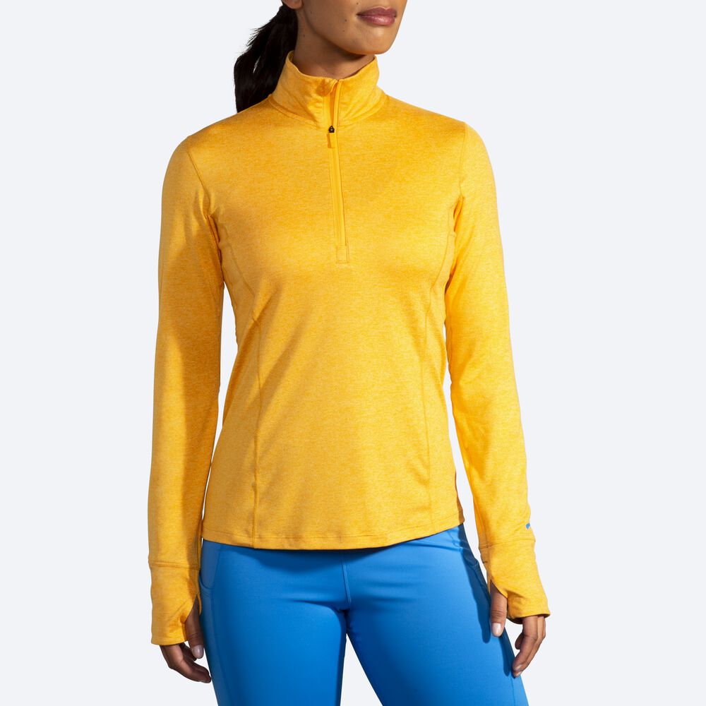 Brooks Dash 1/2 Zip Kadın Ceket Sarı | TR-623807