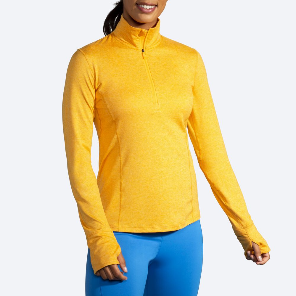 Brooks Dash 1/2 Zip Kadın Ceket Sarı | TR-623807