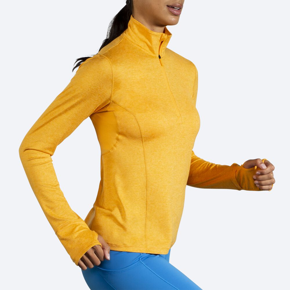 Brooks Dash 1/2 Zip Kadın Ceket Sarı | TR-623807