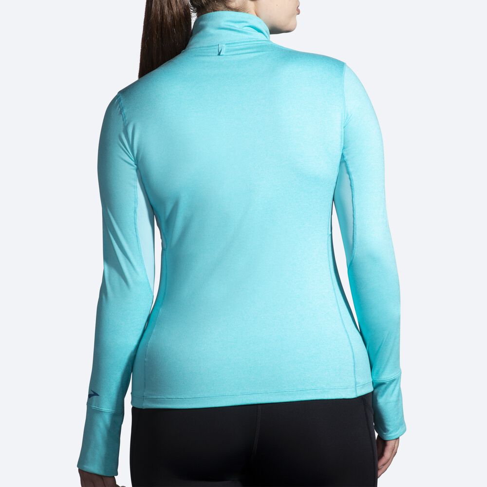 Brooks Dash 1/2 Zip Kadın Ceket Turkuaz | TR-510738