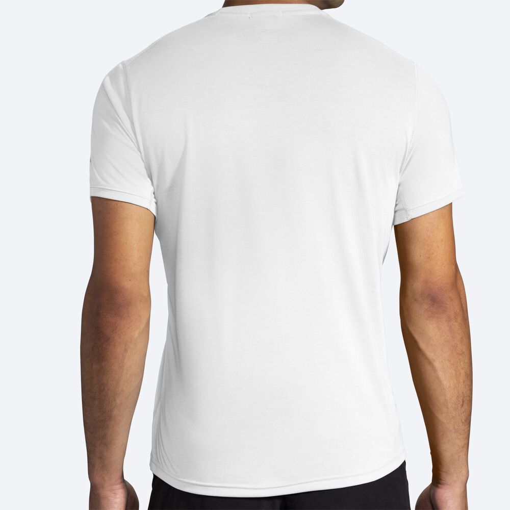 Brooks Distance Baskılı Short Sleeve Erkek Tişört Beyaz | TR-327980