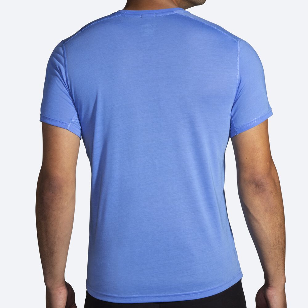 Brooks Distance Baskılı Short Sleeve Erkek Tişört Mavi | TR-375064