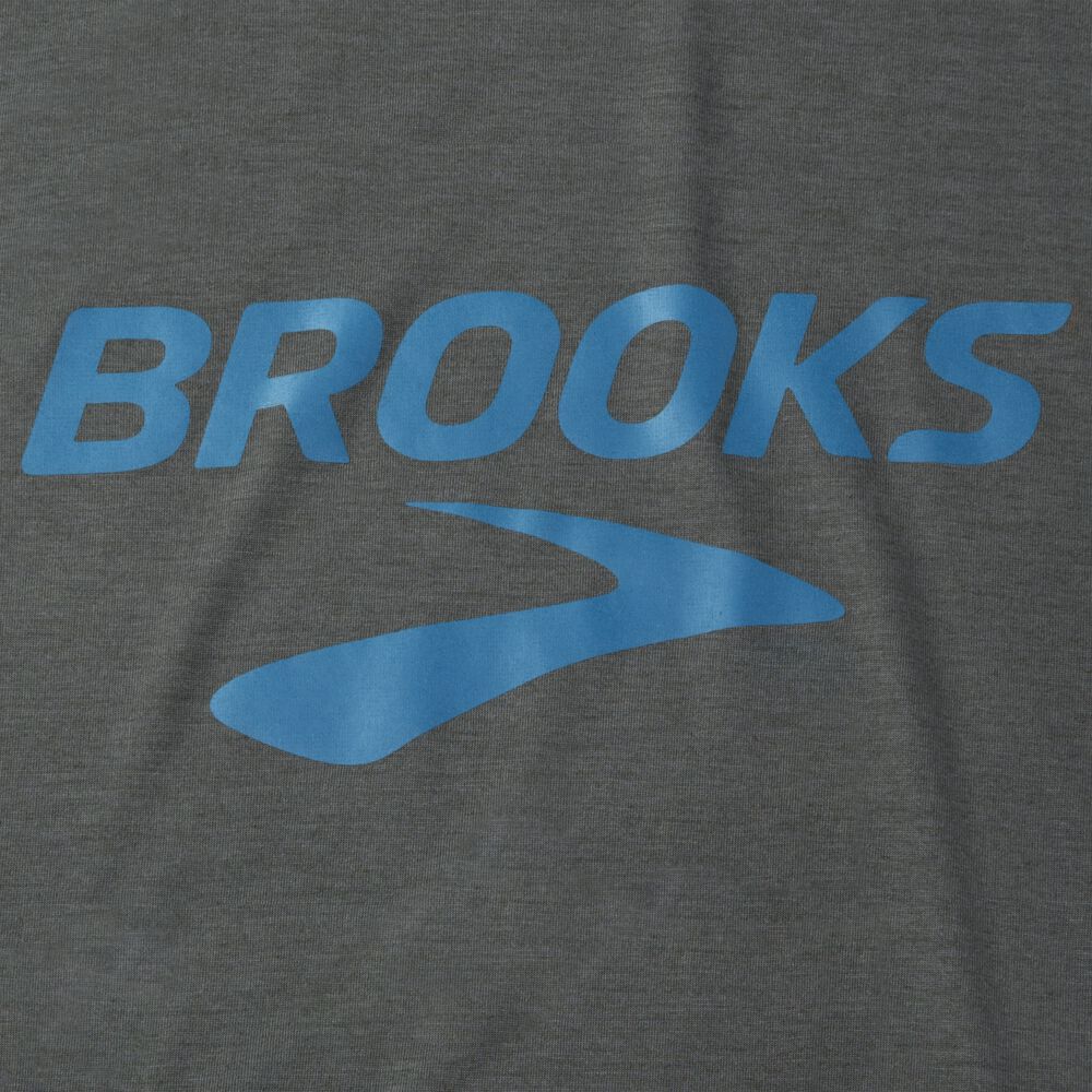 Brooks Distance Baskılı Short Sleeve Erkek Tişört Koyu | TR-543216