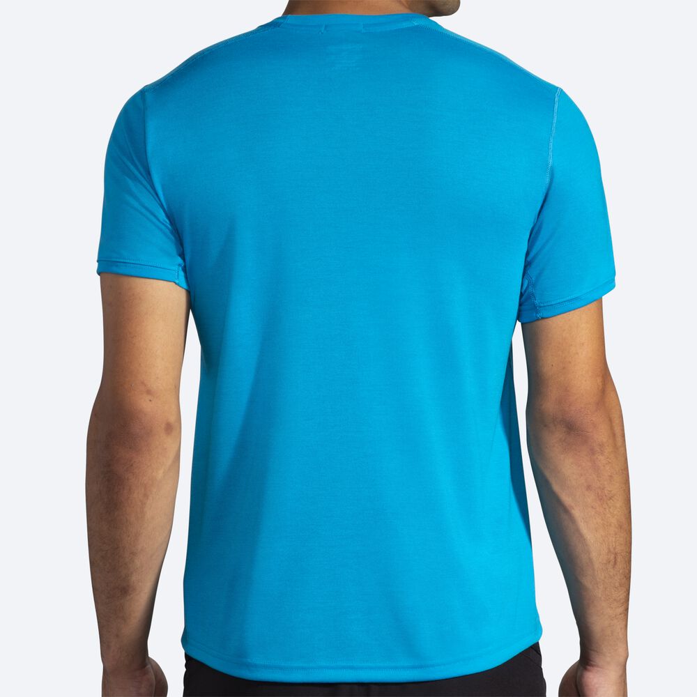 Brooks Distance Baskılı Short Sleeve Erkek Tişört Mavi | TR-594261