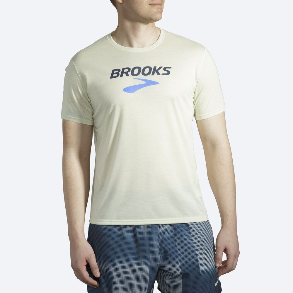 Brooks Distance Baskılı Short Sleeve Erkek Tişört Turuncu | TR-894162