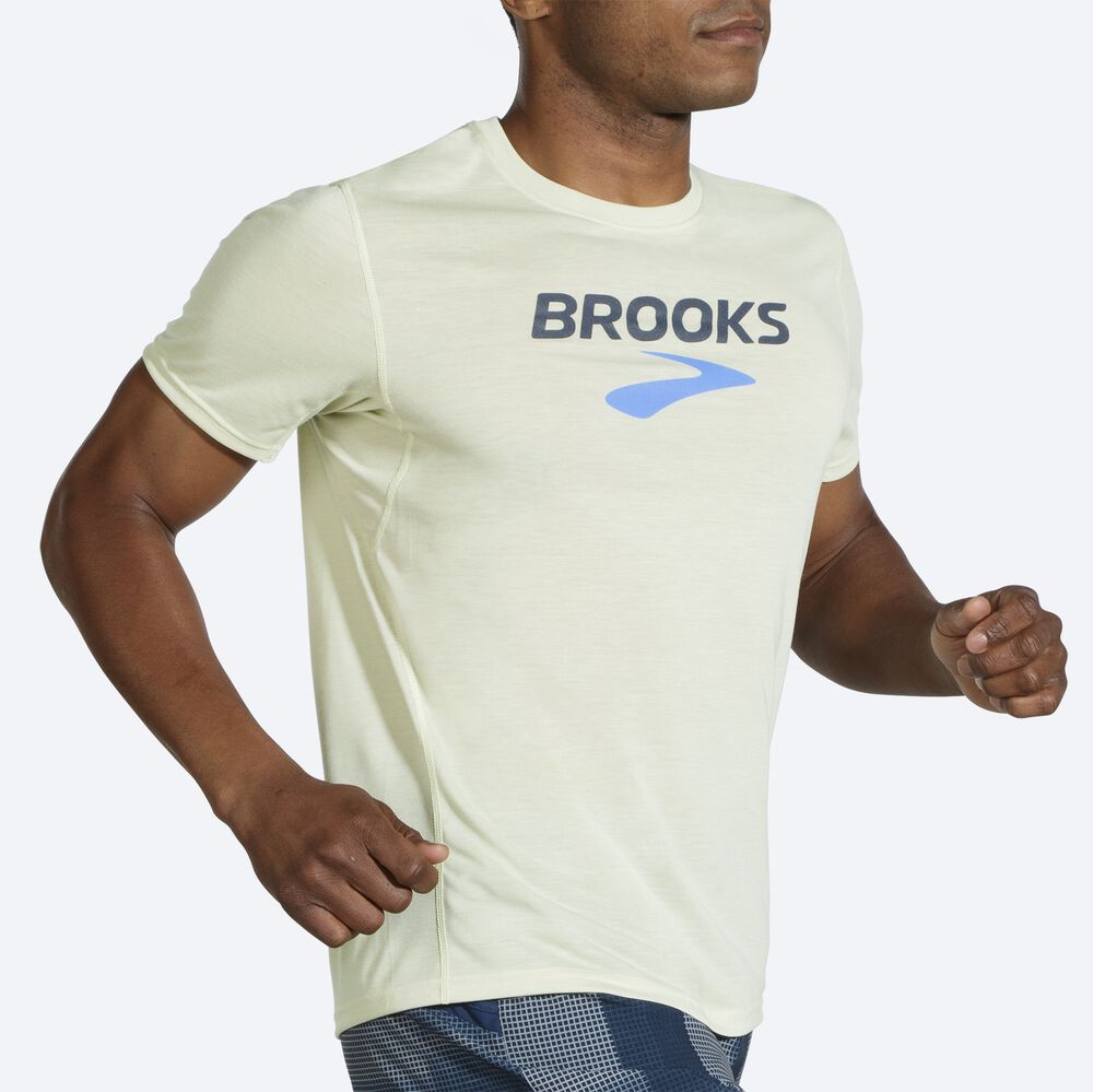 Brooks Distance Baskılı Short Sleeve Erkek Tişört Turuncu | TR-894162