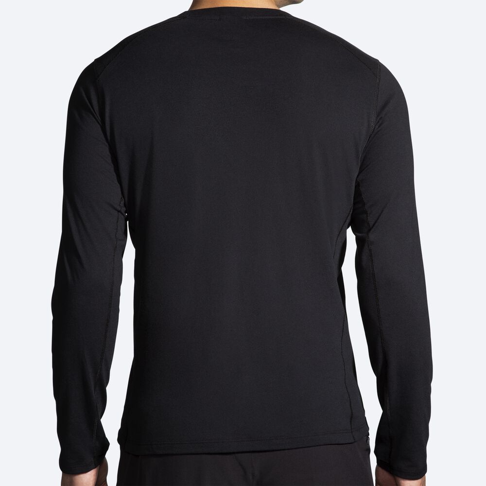 Brooks Distance Long Sleeve 2.0 Erkek Tişört Siyah | TR-345976