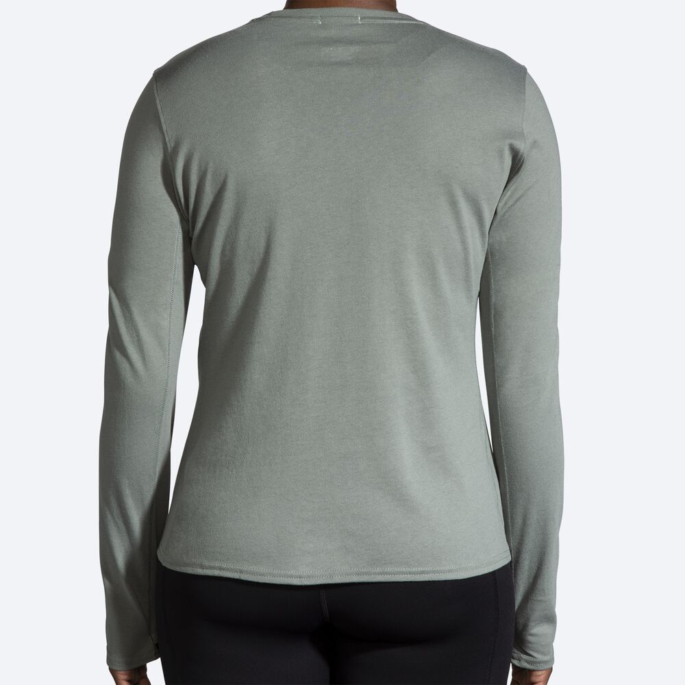 Brooks Distance Long Sleeve 2.0 Kadın Tişört Yeşil | TR-421358