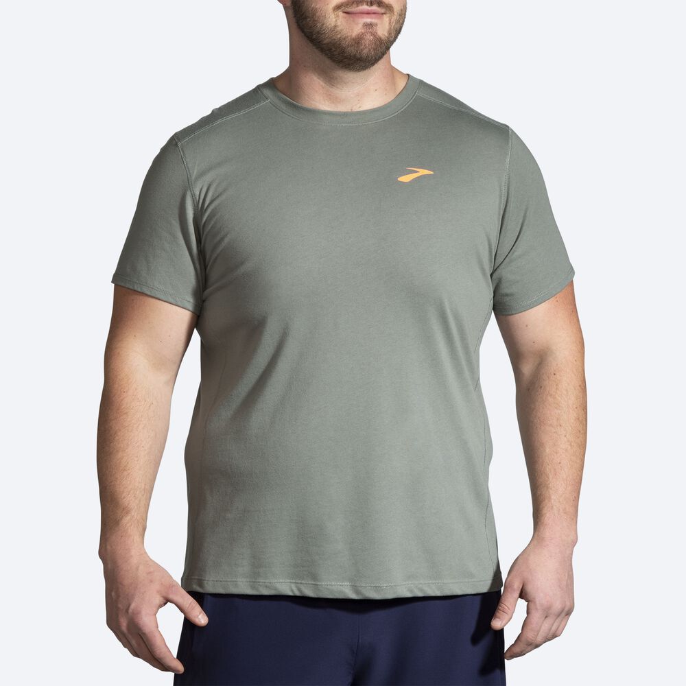 Brooks Distance Short Sleeve 2.0 Erkek Tişört Yeşil | TR-153278