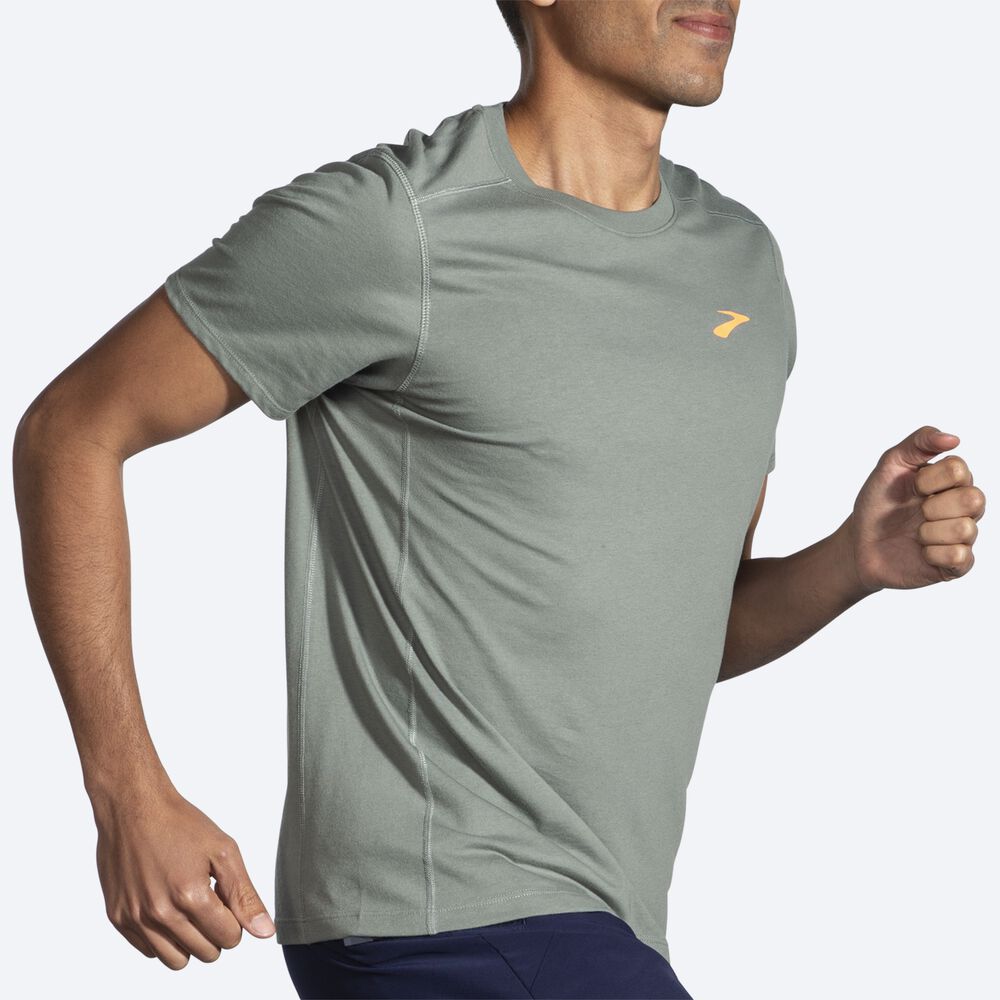 Brooks Distance Short Sleeve 2.0 Erkek Tişört Yeşil | TR-153278