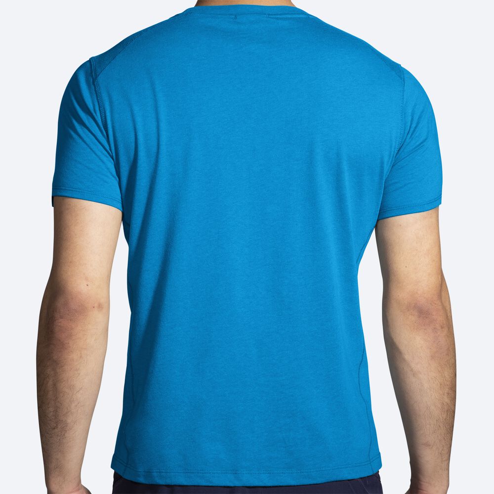 Brooks Distance Short Sleeve 2.0 Erkek Tişört Mavi | TR-162594