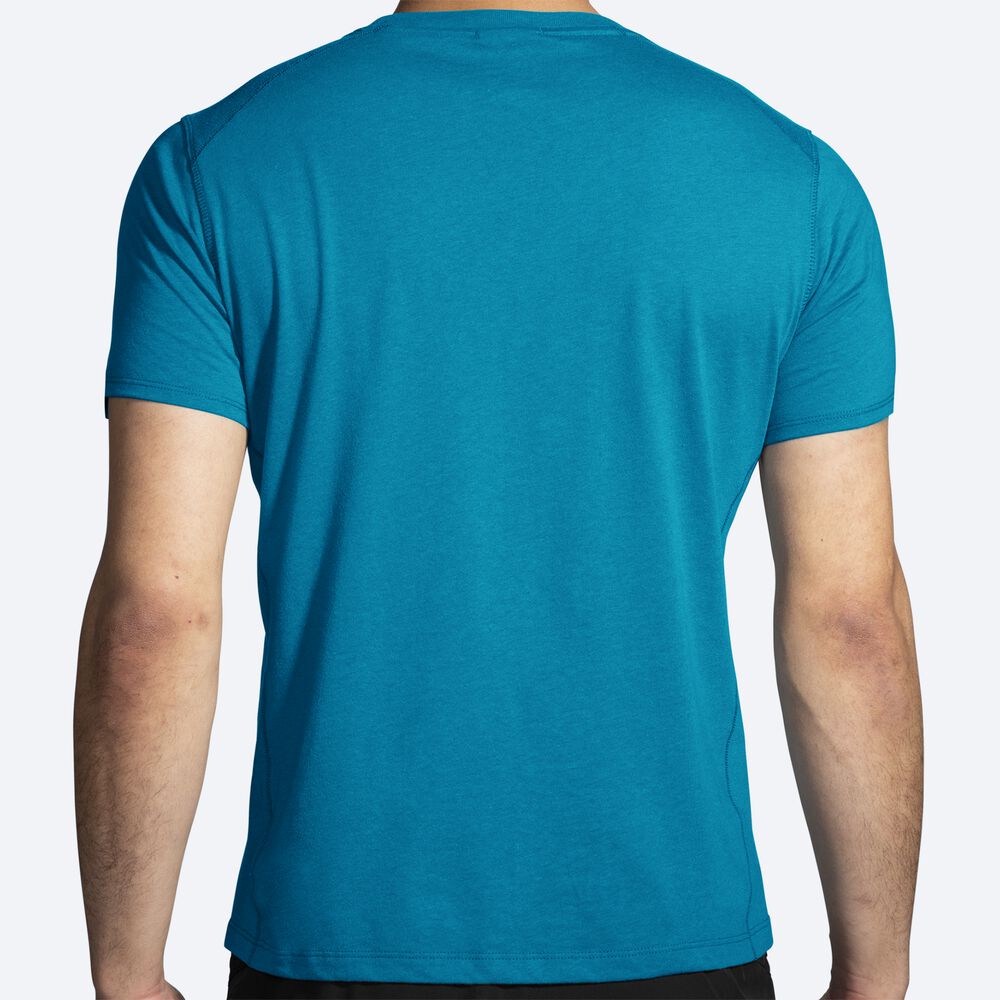 Brooks Distance Short Sleeve 2.0 Erkek Tişört Mavi | TR-210648