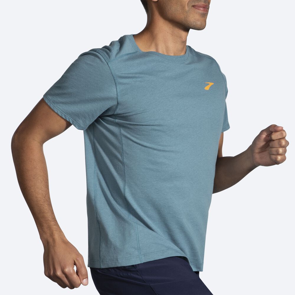 Brooks Distance Short Sleeve 2.0 Erkek Tişört Mavi | TR-804627