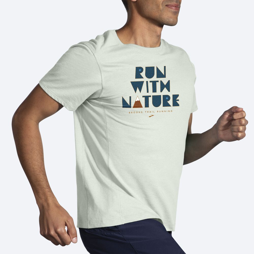 Brooks Distance Short Sleeve 2.0 Erkek Tişört Mist | TR-952781